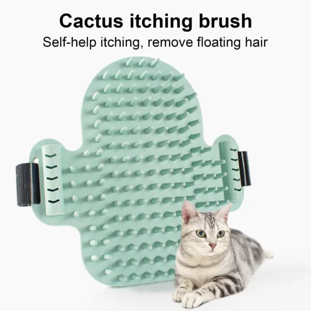 Cat Self Groomer Soft Cats Wall Corner Massage Cat Comb Brush Rubs The Face