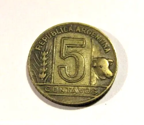 Argentina 1947 5 Centavos Coin