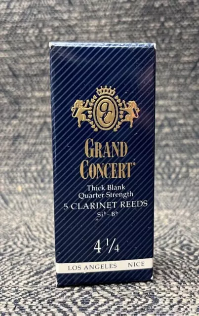 Grand Concert Select Thick Blank Bb Clarinet Reeds - 4.25