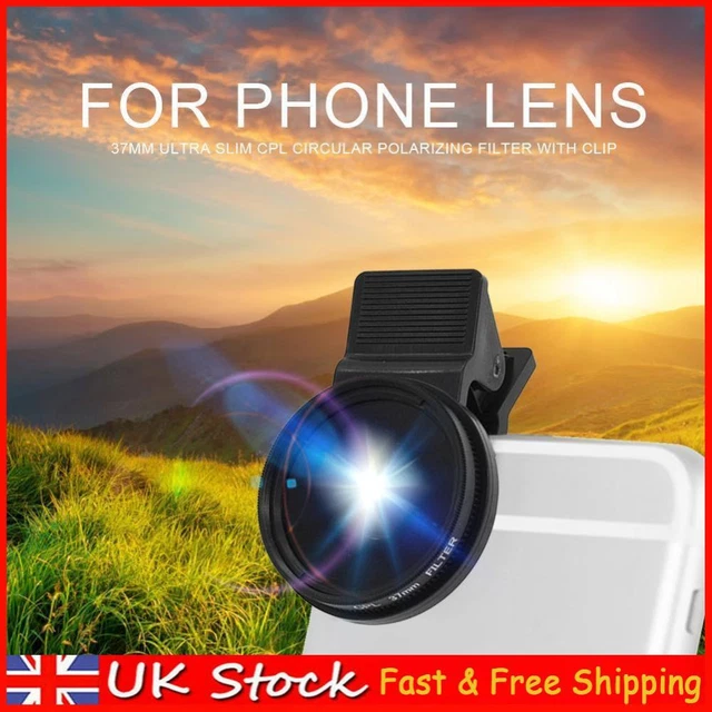 37mm CPL Filter with Clip for Phone Lens Ultra Slim Circular Polarizing