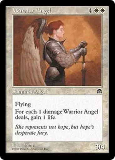 WARRIOR ANGEL Stronghold MTG White Creature — Angel Warrior RARE