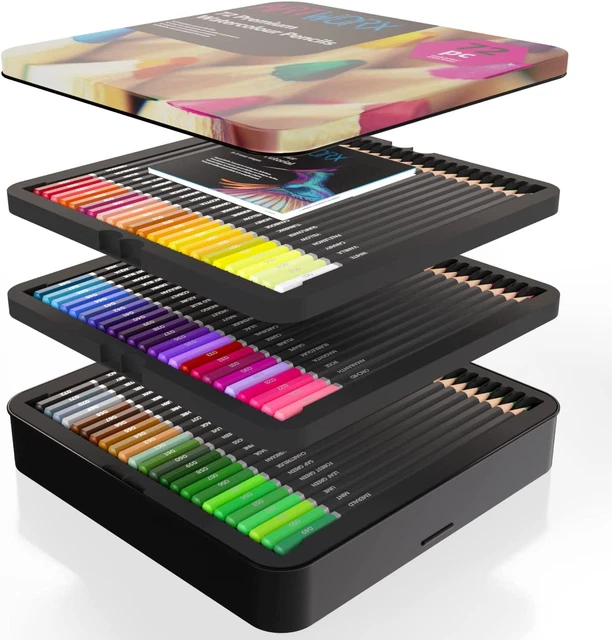 Juego de lápices de acuarela premium Artworx 72 - lápices artísticos de colores para adultos y -