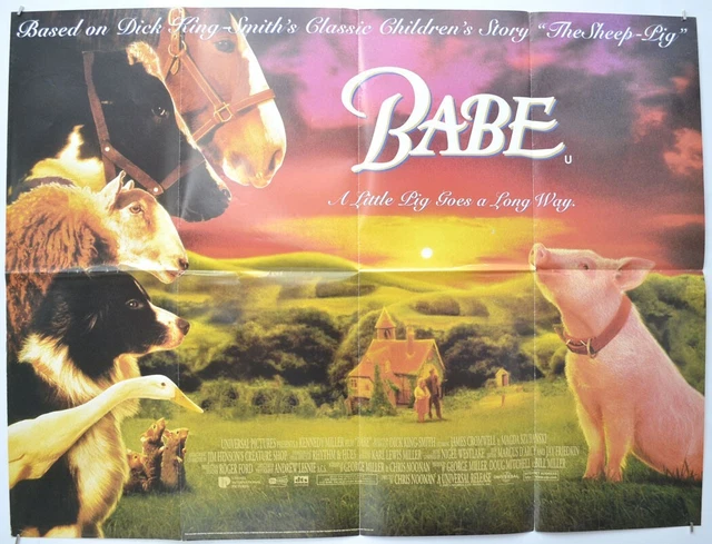 BABE (1995) ORIGINAL Cinema Quad Film Poster - James Cromwell, Chris ...