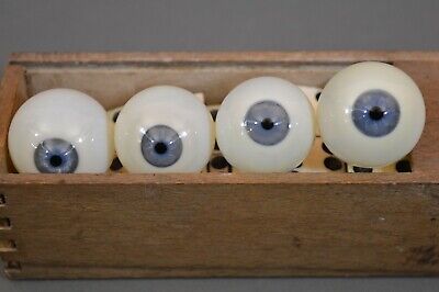 Collection Of Four Late 19th Century Full Round Glass Eyes, c1890