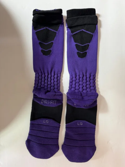 Nike Elite Vapor Crew Football Socks Men Purple Black PSX311 501 (1 Pair)
