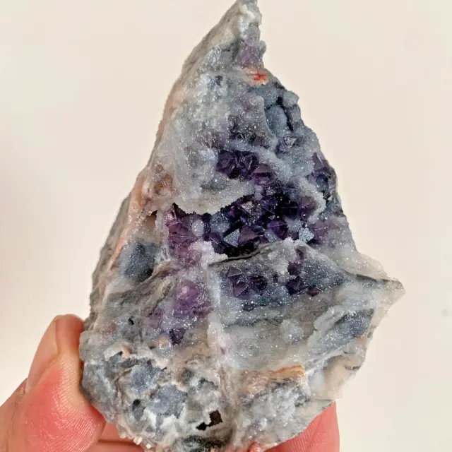 152G Rare Natural Fluorite Quartz Crystal Freeform Mineral Specimen Healing