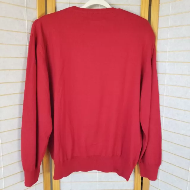 ORVIS CASHMERE BLEND Sweater V Neck Dark Red Maroon Long Sleeves Men ...