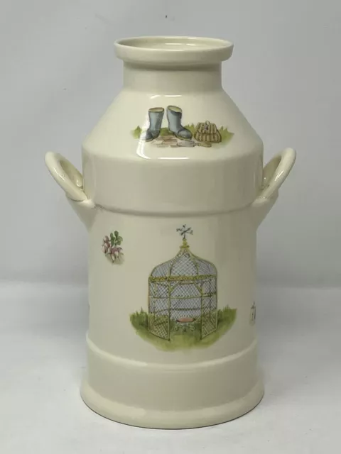 Aynsley Fine Bone China Edwardian Kitchen Garden Milk Churn Formed Vase EUC HTF