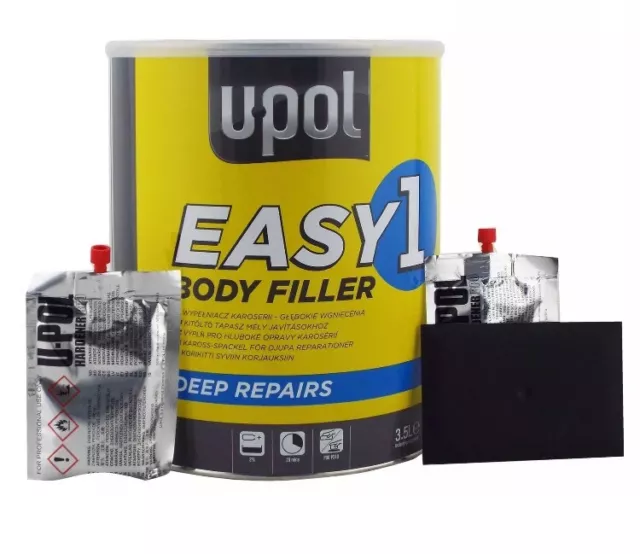 U-POL EASY 1 One 3 L Litre Body Filler Easy Sand UPOL Bodyshop Free Delivery