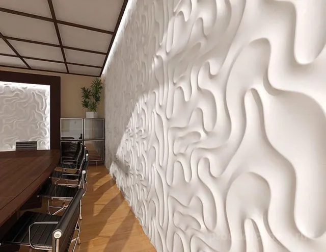 Plastic Mould Wall Stone Panel *FUSION* 3D Decorative Form for Plaster, Gypsum