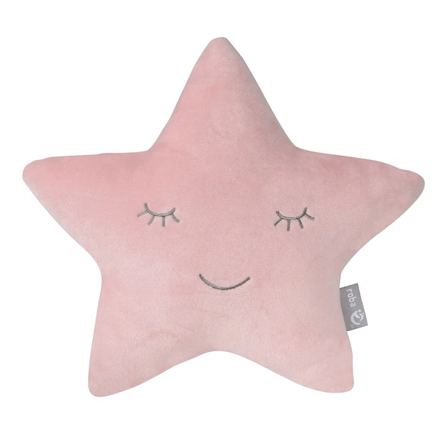 Cojín de peluche y decoración Roba Kids estrella estilo rosa malva EXCELENTE