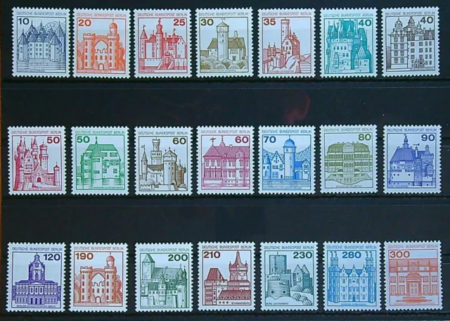 Berlin 1977-1982 MiNr. 532-677 postfrisch "Burgen und Schlösser" Satz 21 Werte