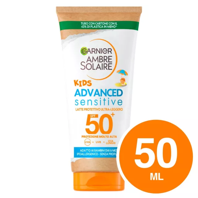 Garnier Ambre Solaire Kids Advanced Sensitive Protezione Molto Alta SPF 50+