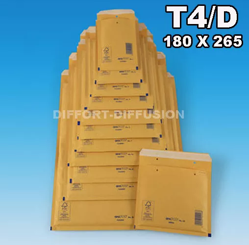 200 enveloppes à bulles A4,T4,D,4 taille DVD 175x265