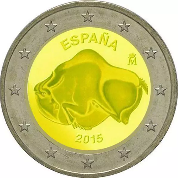 2 Euro Spanien 2015 Höhle von Altamira bfr