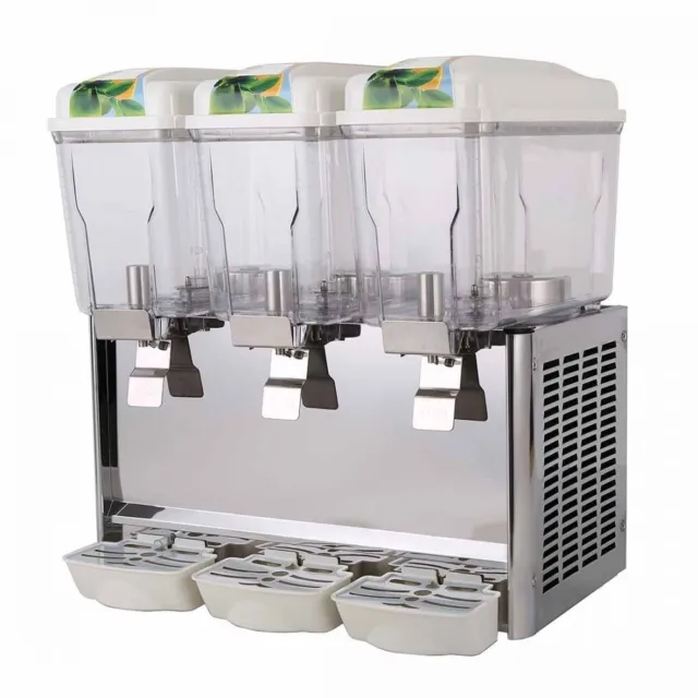 Electric Triple Bowl Cool Juice Dispenser 12L Capacity KF12L-3 Cold  7 - 12 °C
