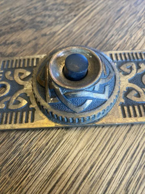 Antique Vintage Bronze Door Bell Eastlake Victorian 2 Available 3