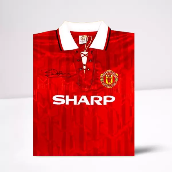 Signiertes Shirt Manchester United Bryan Robson 1992-94 (Zuhause)