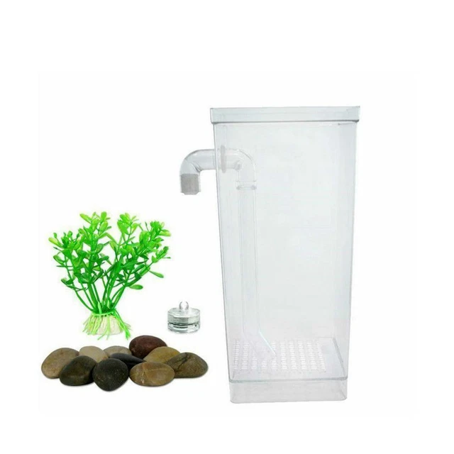 Kids Mini Transparent Fish Tank Self Cleaning Small Aquarium Fish NEW Z6K9 2