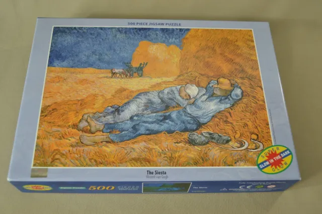 Tomax 500 Piece Puzzle The Siesta Vincent van Gogh Glow in the Dark NEW Puzzle