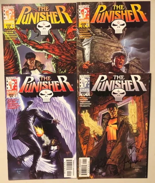 Punisher 1-4 1998 Signed Lot Marvel Knights Full Run Complete Set Limited Series