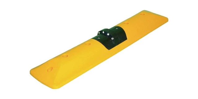 Soglia guida L1000xB220xH70mm PPC giallo 4 occhi di gatto riflettenti, su entrambi i lati