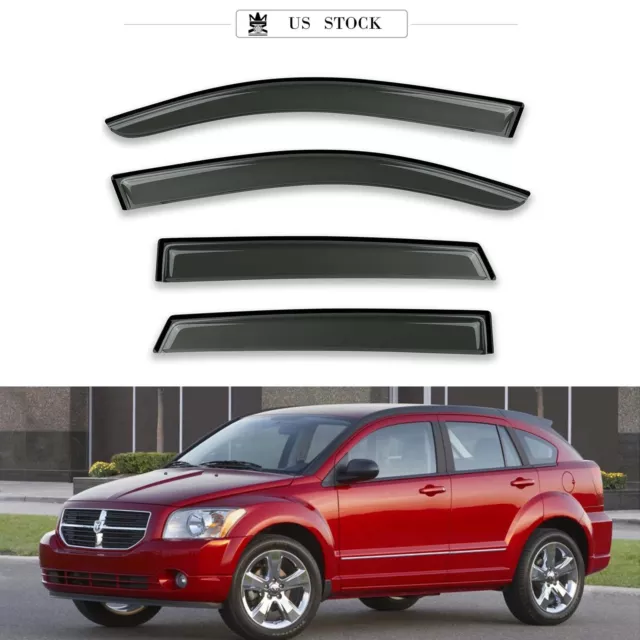 Window Vent Visor Shade Deflector Sun Rain Guards fit 2007-2012 Dodge Caliber