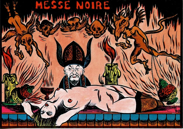 Postcard / Carte Postale Illustrateur / Jacques Lardie / Messe Noire