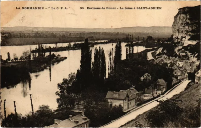 CPA La Normandie - approx. de ROUEN - La SEINE a St-ADRIEN (105140)