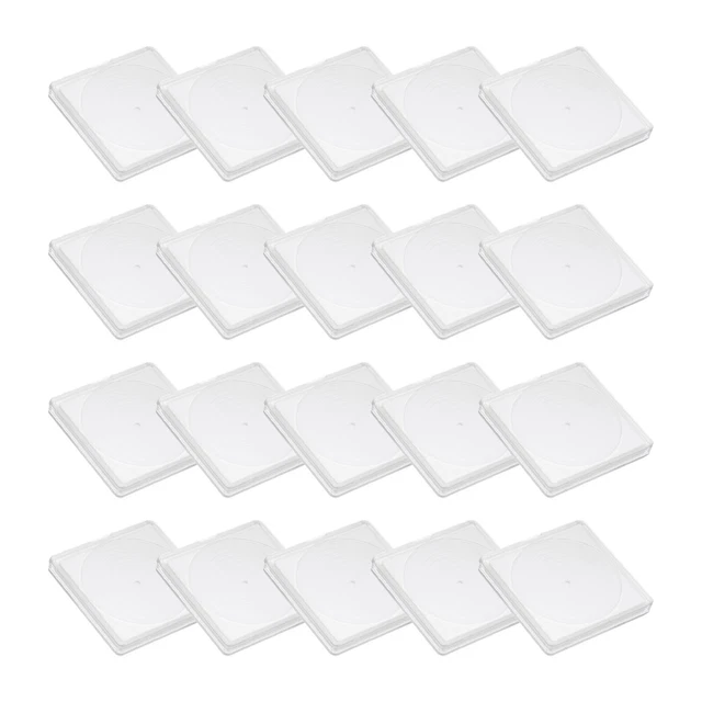 20 uds soporte para monedas maletín de colección de monedas, caja de visualización de monedas, para monedas de 17-37 mm, blanco