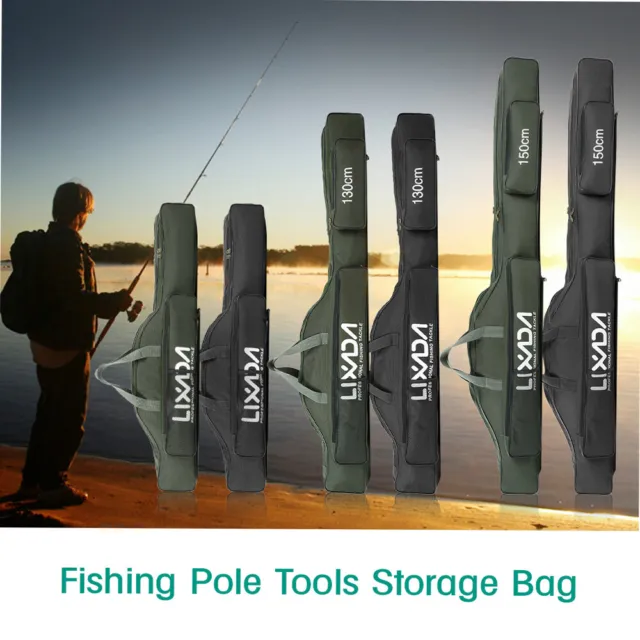 LIXADA 100CM/130CM/150CM FISHING Bag Portable Folding Fishing Rod Reel Bag  D2G9 $35.47 - PicClick AU