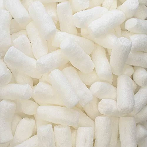 1/4 Cu Ft White Bio Tube Recycled Anti Static Packing Peanuts Popcorn Tube Sh...