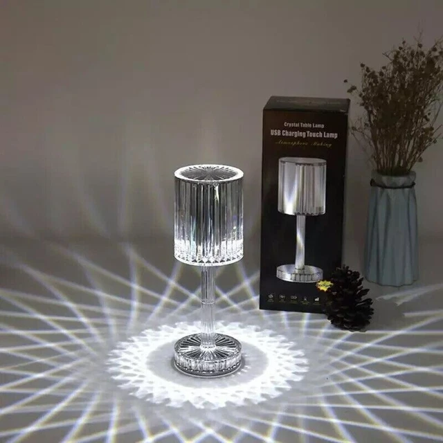 Lampada Da Tavolo Led Ricaricabile Per Bar Ristoranti Hotel Pub Trasparente Usb 2