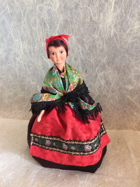 POUPÉE ANCIENNE : POUPÉE REGIONALE BRETONNE PETITCOLLIN 20 CM