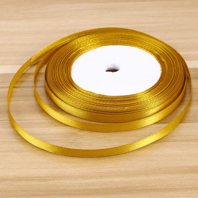 6mm Wide 25 Yard Polyester Silk Ribbon for Gift Package Gift Wrapping Crafting