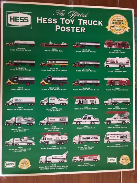 2000 Hess Toy Truck Millennium Edition Collector's Poster 24x30