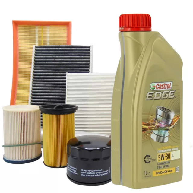 Kit tagliando olio CASTROL EDGE 5W30 5LT 4 FILTRI MISTI VW GOLF 5 V 2.0 TDI