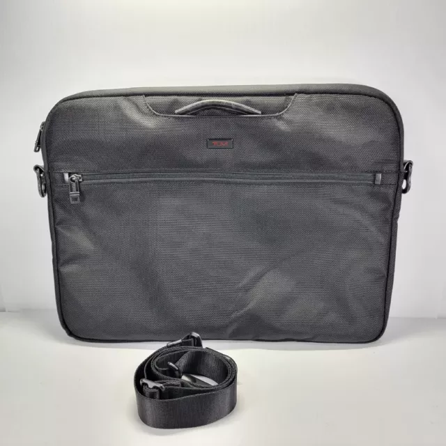 Tumi 2Way Balistic Nylon Alpha Computer Briefcase Black Business Document Bag