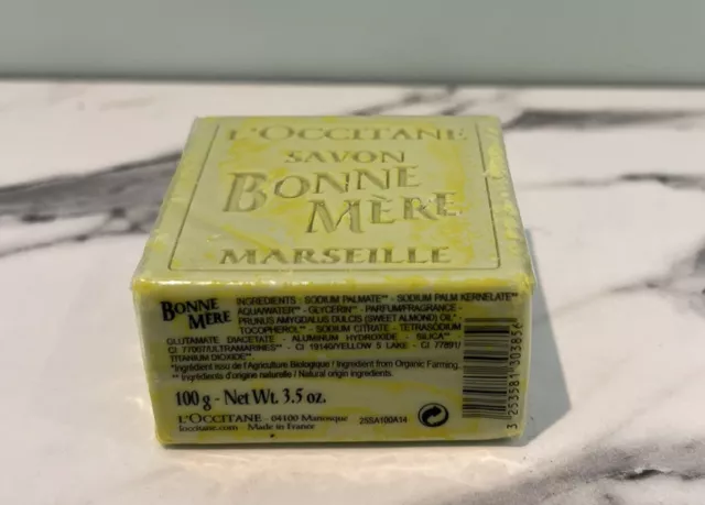 LOCCITANE Savon Bonne Mere marseille soap 100 grams brand new no box 2