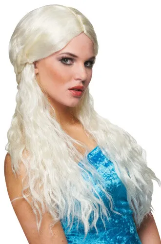 (standard) - Barbarian Bride Costume Wig (Platinum Blonde). Franco. Brand New