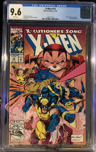 X-Men #14 CGC Graded 9.6 Marvel November 1992 White Pages Comic Book