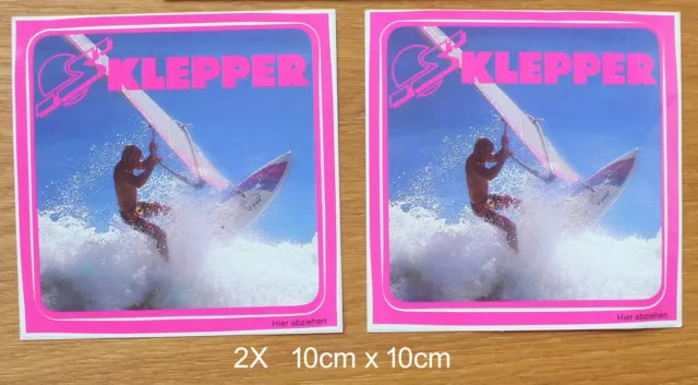 2 X Klepper Sticker Aufkleber Windsurf Surf Windsurfing Surfboard Wassersport