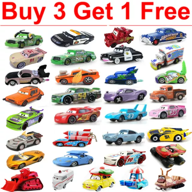 Disney Pixar Cars Diecast Bundle Mini Racers McQueen 1:55 Toys Kid Gifts Queen