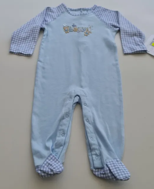 Absorba Baby Long Sleeve Romper Coverall sizes 3-6 Months Colour Blue Baby
