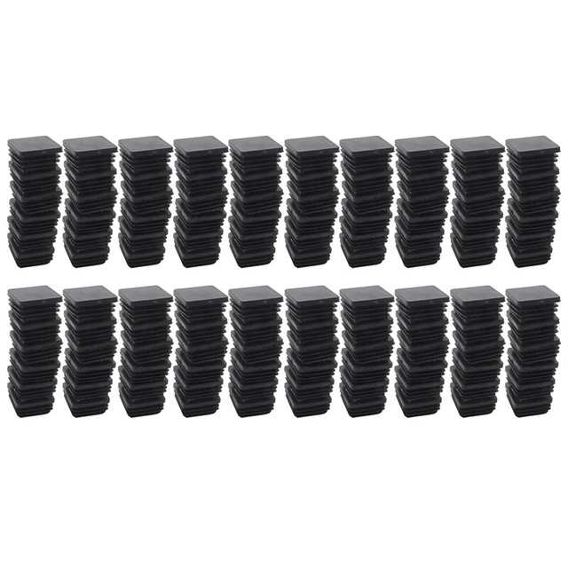 400 pezzi tappi ciechi quadrati in plastica tappi terminali inserti tubi 25 mm x 25 mH3E4