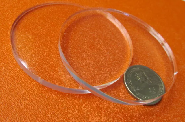 1/4" (.220") Thick x 3.00" Diameter Acrylic Circle Disc Clear 10 Pcs