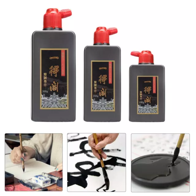 Black Calligraphy Ink Writing Chinese Traditional Artworks Liquid Sumi Ink