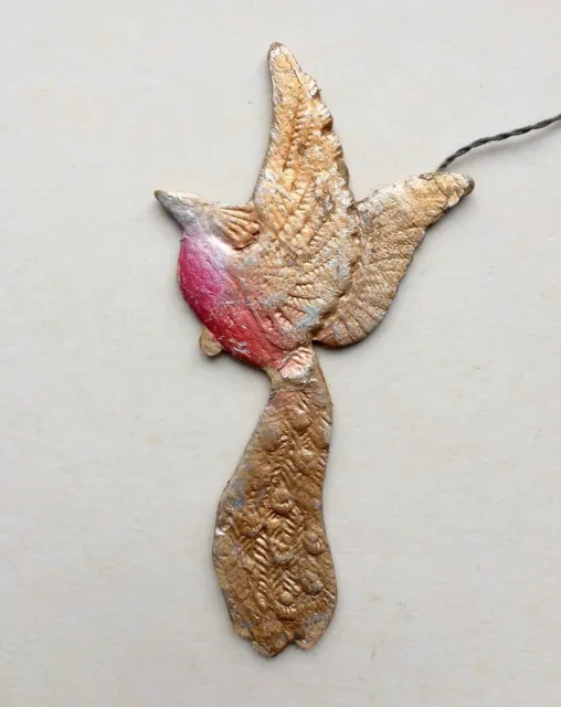 Fata Uccello, Ornamento di cartone di Natale vintage / Decorazione di...