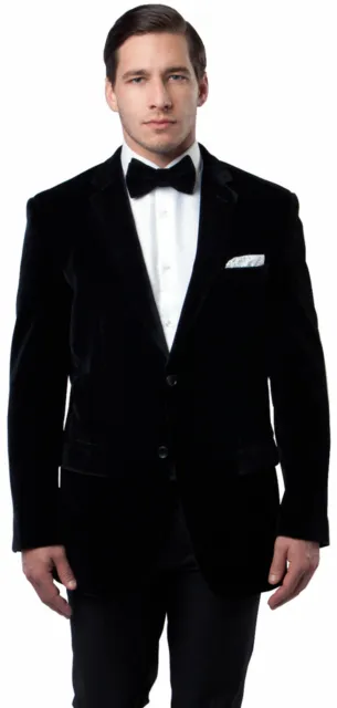 NEW CLASSY YET Modern Velvet Blazer Men's Suit Jacket Formal Prom ...