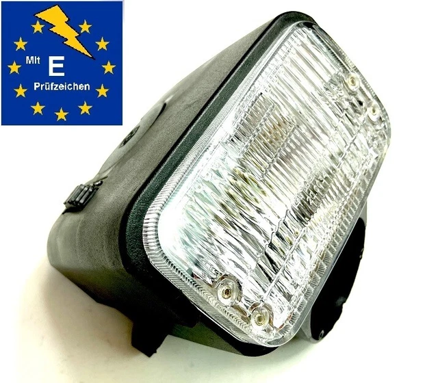 Scheinwerfer schwarz Piaggio Vespa Bravo Mofa Moped eckig mit E-Prüfnummer NEU